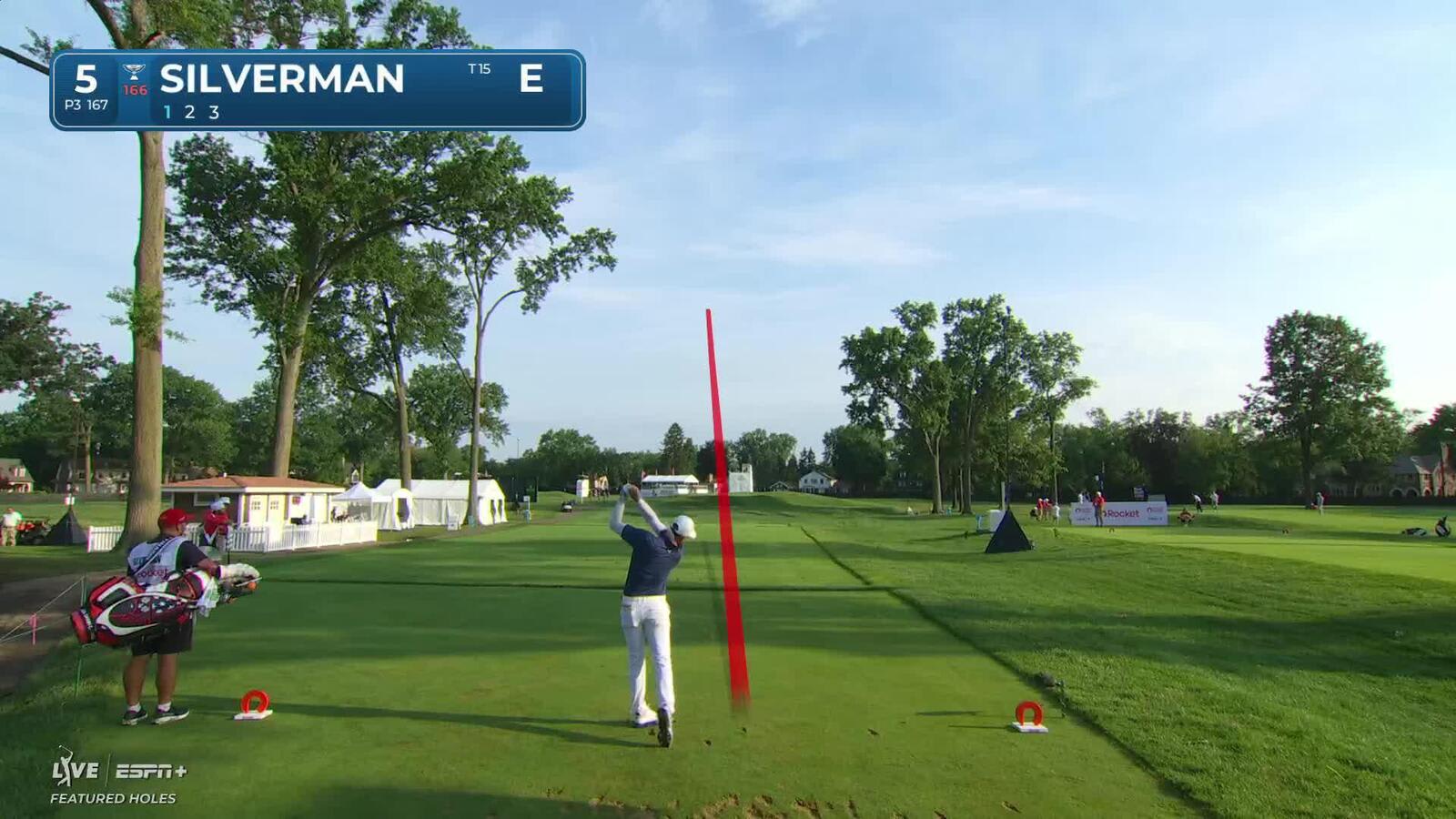 Ben Silverman sinks a 20-foot birdie putt on No. 5 at Rocket Classic