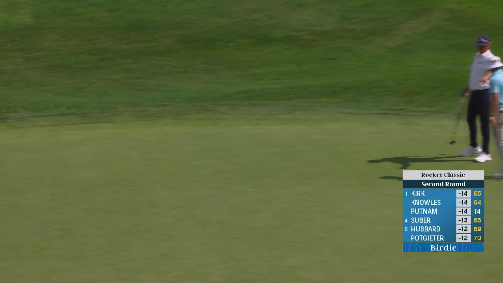 Peter Malnati sinks a 25-foot birdie putt on No. 5 at Rocket Classic