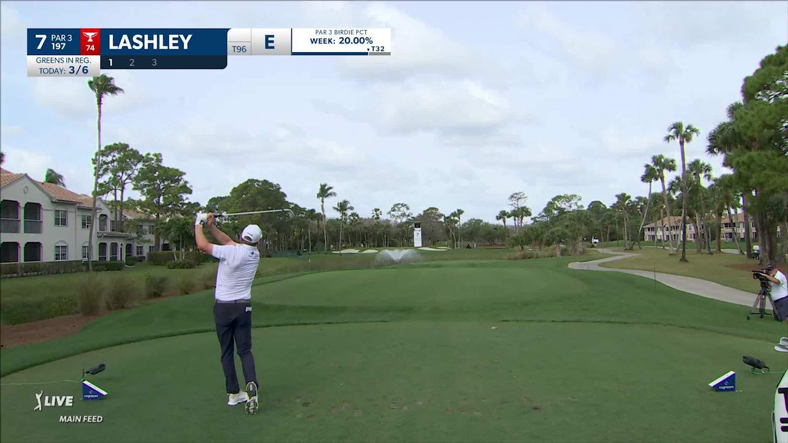 Nate Lashley's fantastic tee shot leads to a tap-in birdie at Cognizant Classic