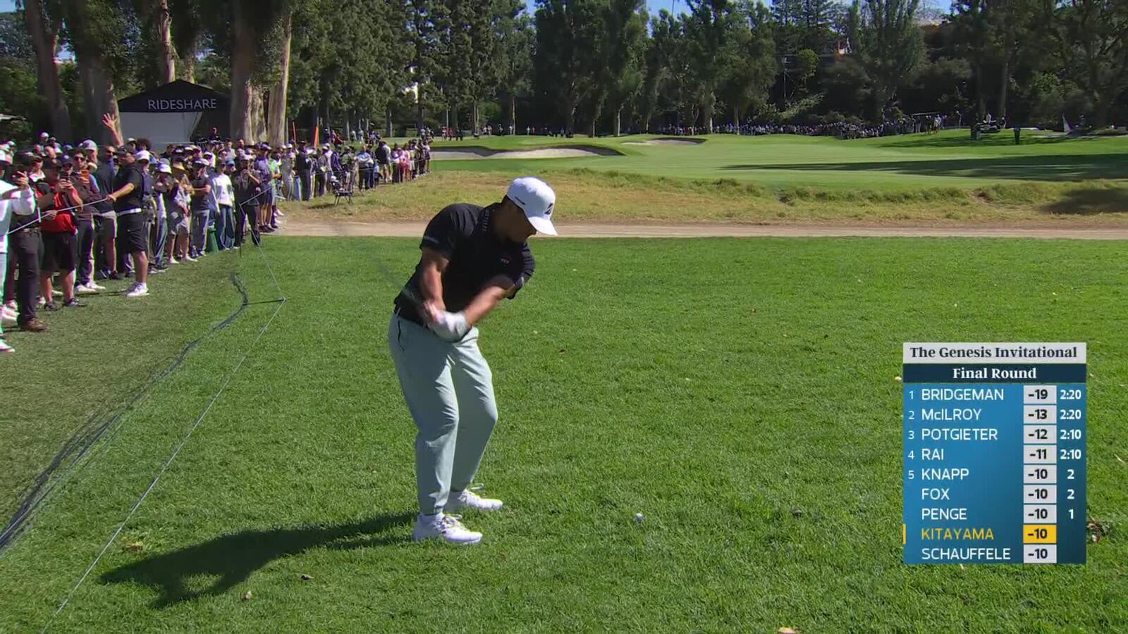 Kurt Kitayama sinks 13-foot birdie putt on No. 1 at The Genesis