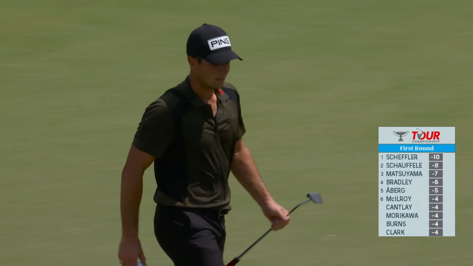 Viktor Hovland cards birdie at TOUR Championship