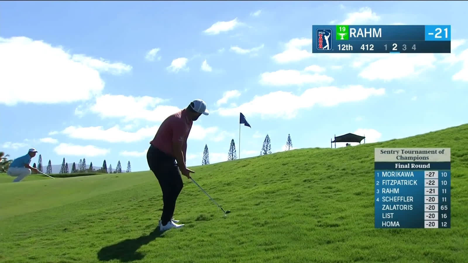 Jon Rahm nearly holes out eagle from rough at Sentry
