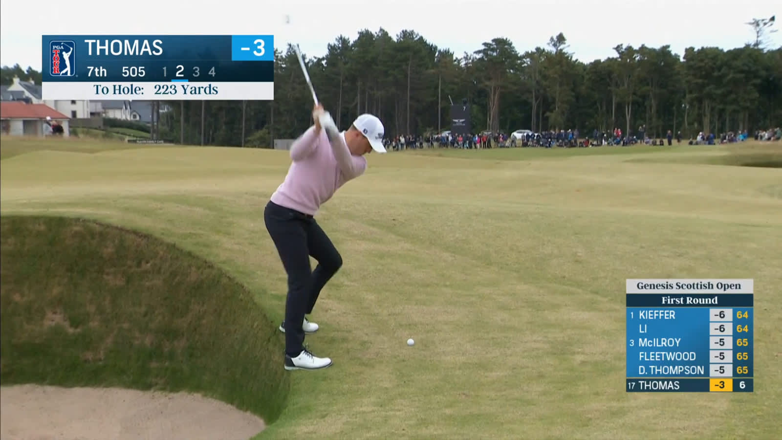 Justin Thomas' great approach leads to birdie at Genesis Scottish Open