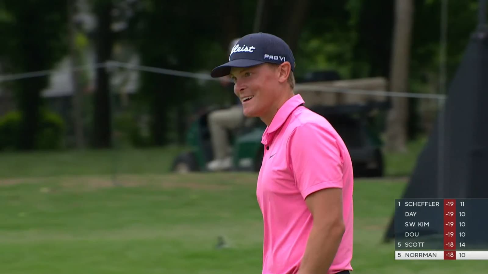 Vincent Norrman makes 11-foot putt for birdie at AT&T Byron Nelson