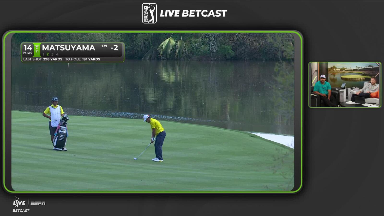 Hideki Matsuyama pours in 25-foot birdie putt on No. 14 at THE PLAYERS