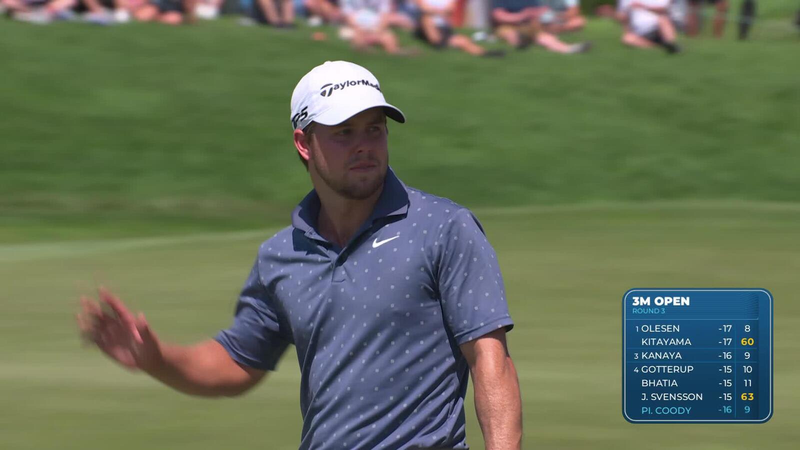 Pierceson Coody makes birdie on No. 9 at 3M Open