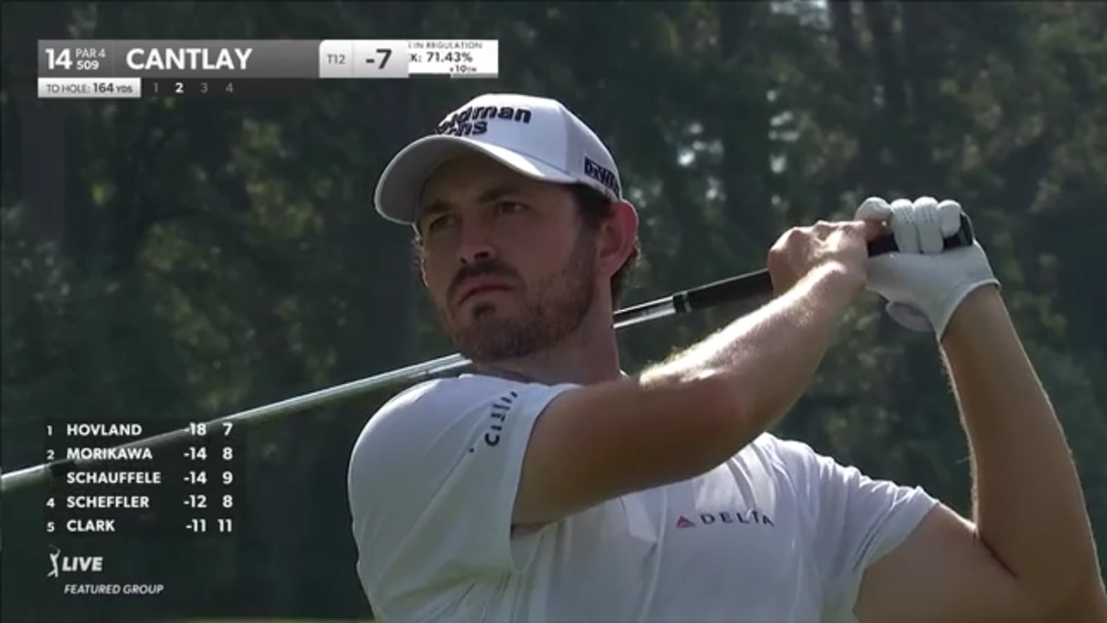 Patrick Cantlay throws a dart to set up birdie at TOUR Championship
