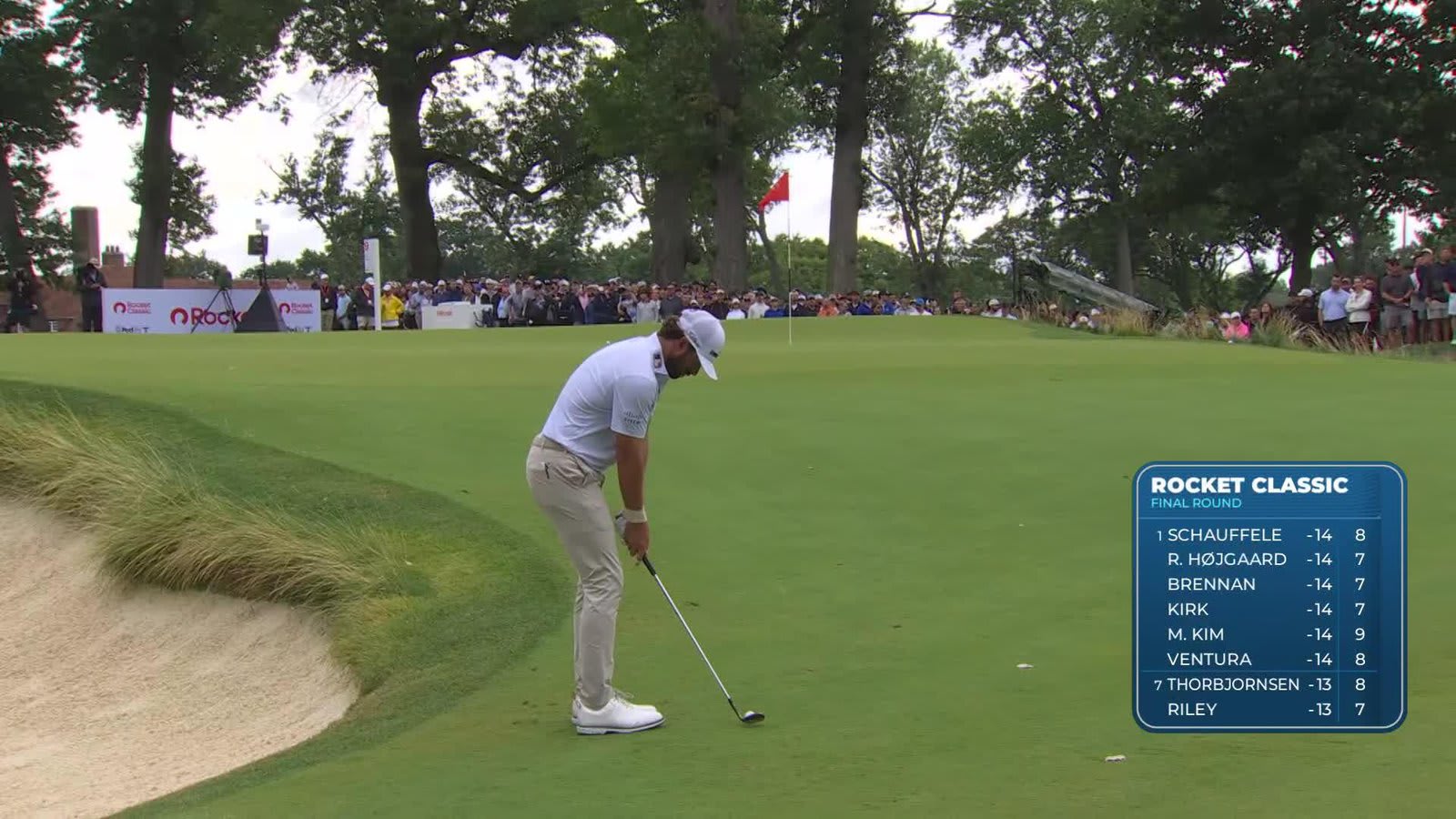 Cameron Young sinks 2-foot putt for birdie on No. 8 at Rocket Classic