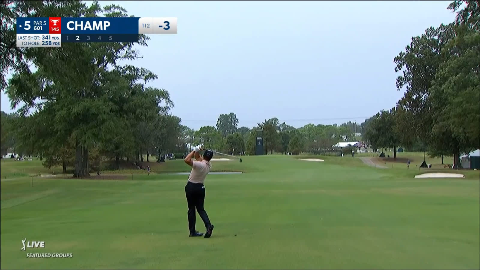 Cameron Champ reaches in two setting up birdie at Sanderson Farms