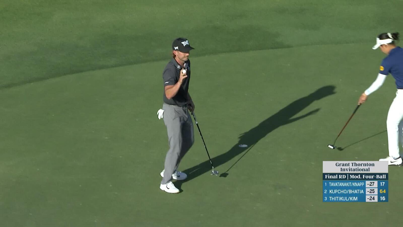 Jake Knapp secures lead with birdie on No. 17 at Grant Thornton