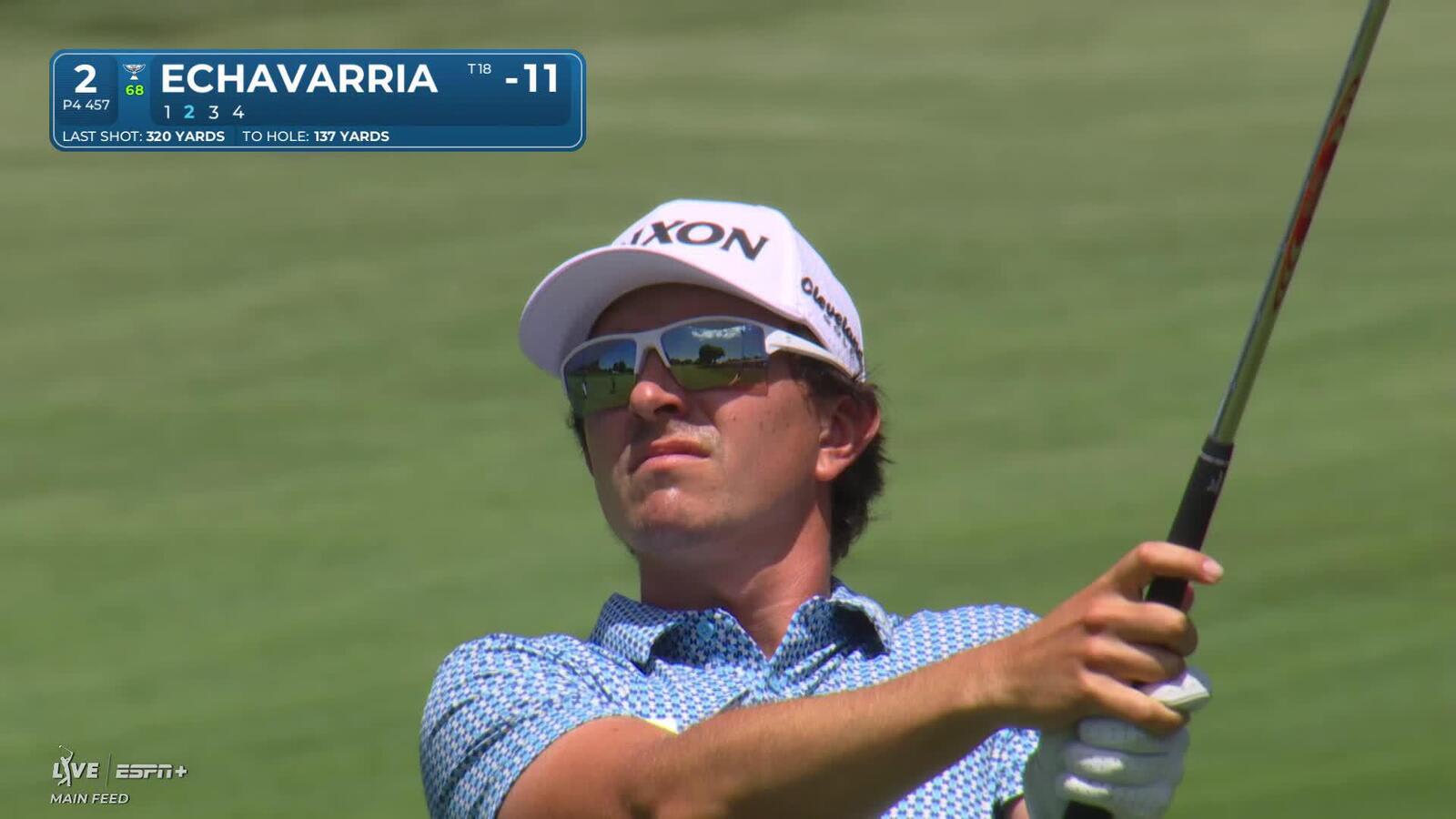 Nico Echavarria makes birdie on No. 2 at Rocket Classic