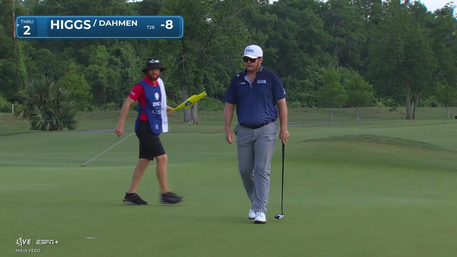 Joel Dahmen/Harry Higgs knock in birdie putt at Zurich Classic