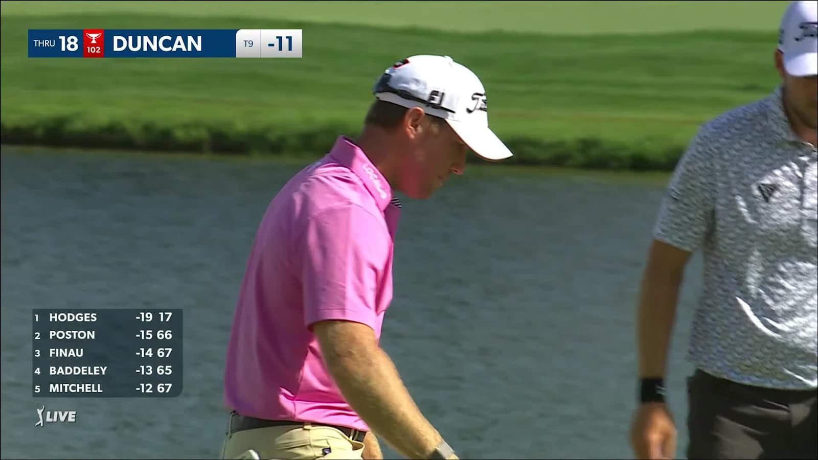 Tyler Duncan makes birdie on No. 18 at 3M Open