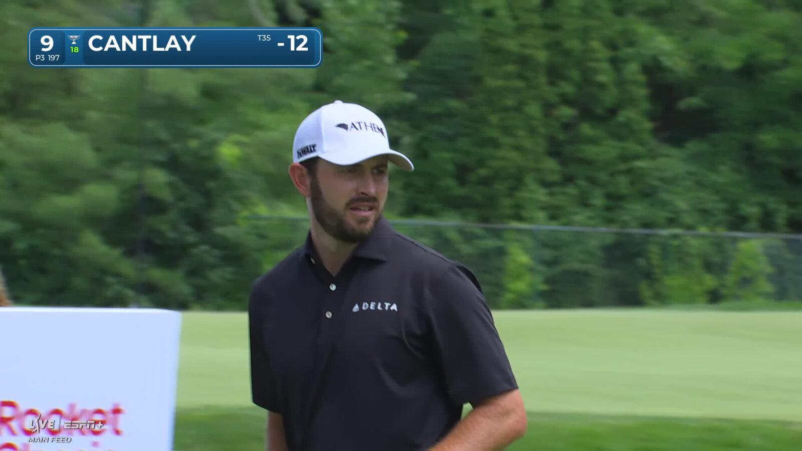 Patrick Cantlay makes birdie on No. 9 at Rocket Classic