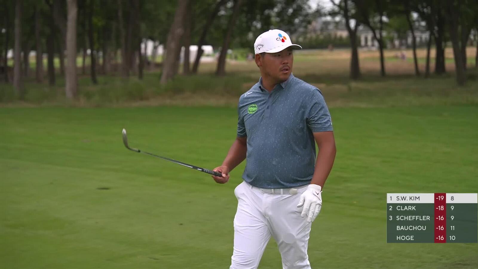 Si Woo Kim reaches par-5 No. 9 in two, makes birdie at THE CJ CUP