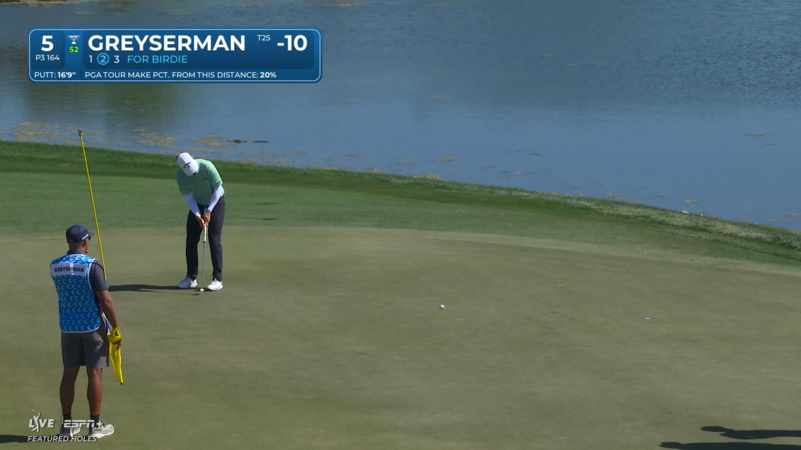 Max Greyserman rolls in 16-foot breaking birdie putt at Cognizant Classic