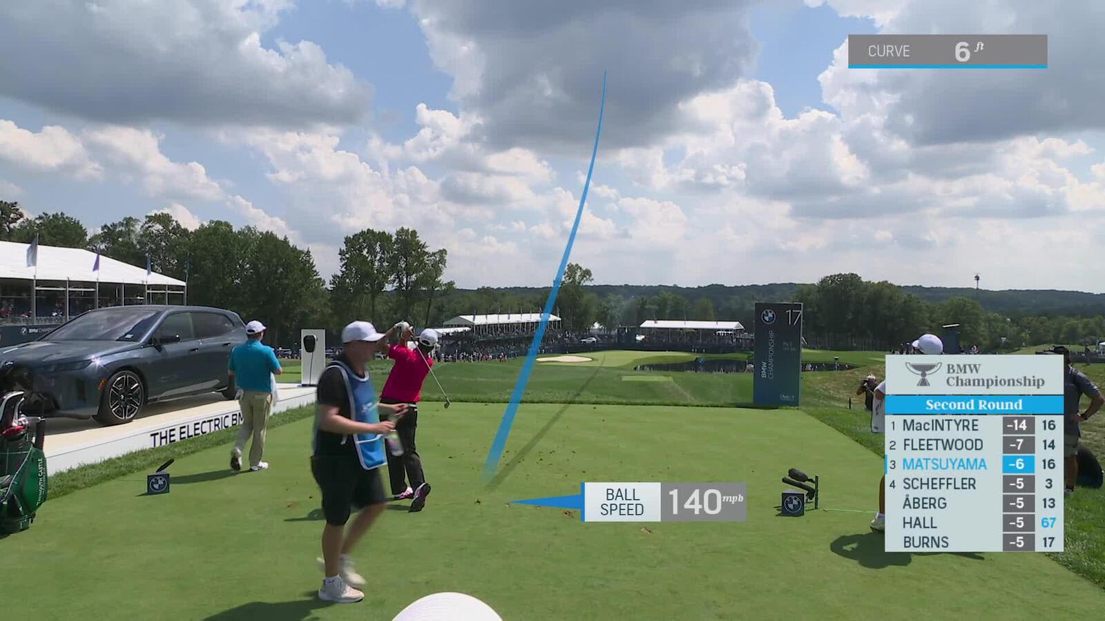 Hideki Matsuyama makes birdie on No. 17 at BMW Championship