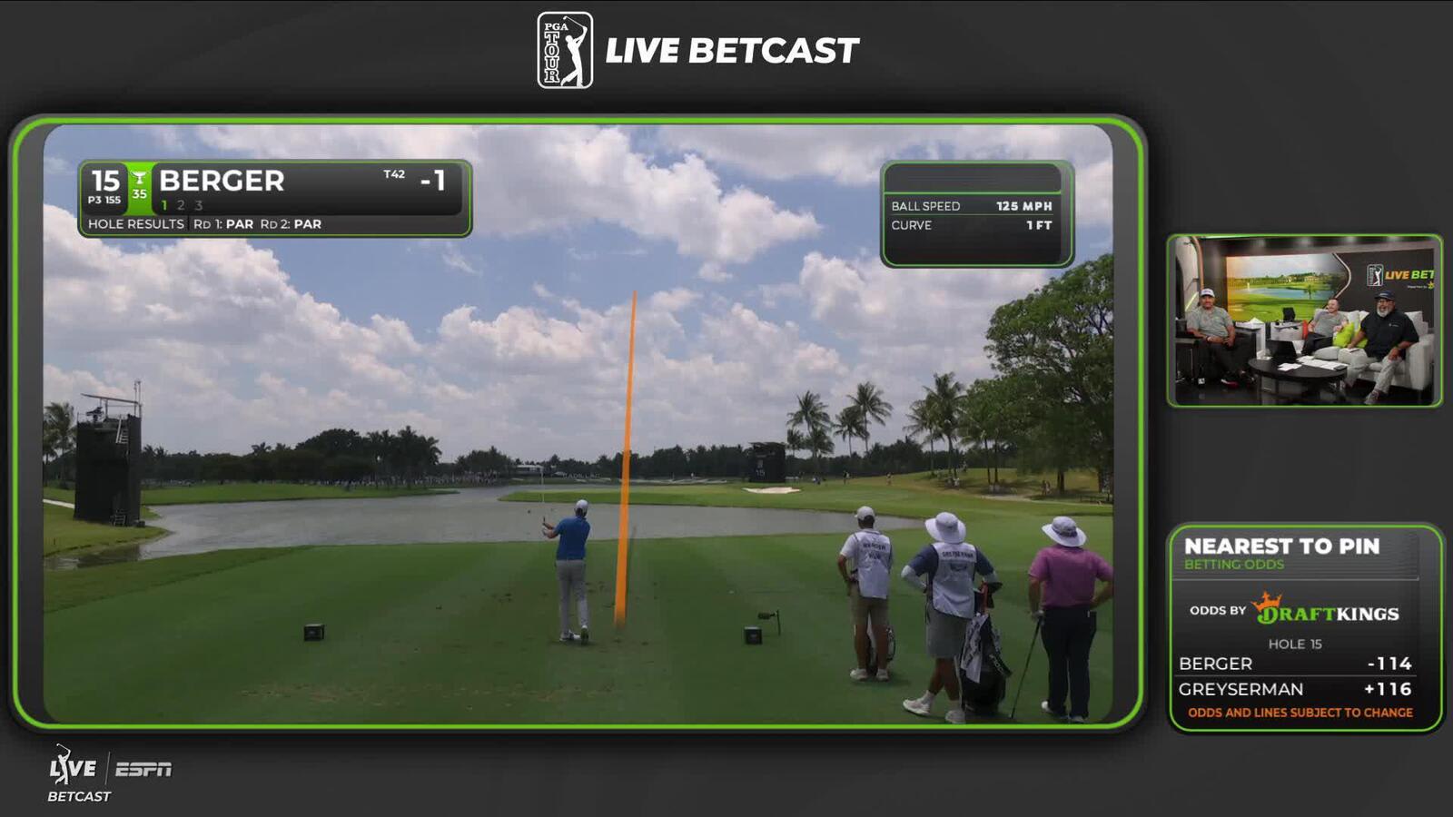 Daniel Berger sinks 21-foot birdie putt on No. 15 at Cadillac