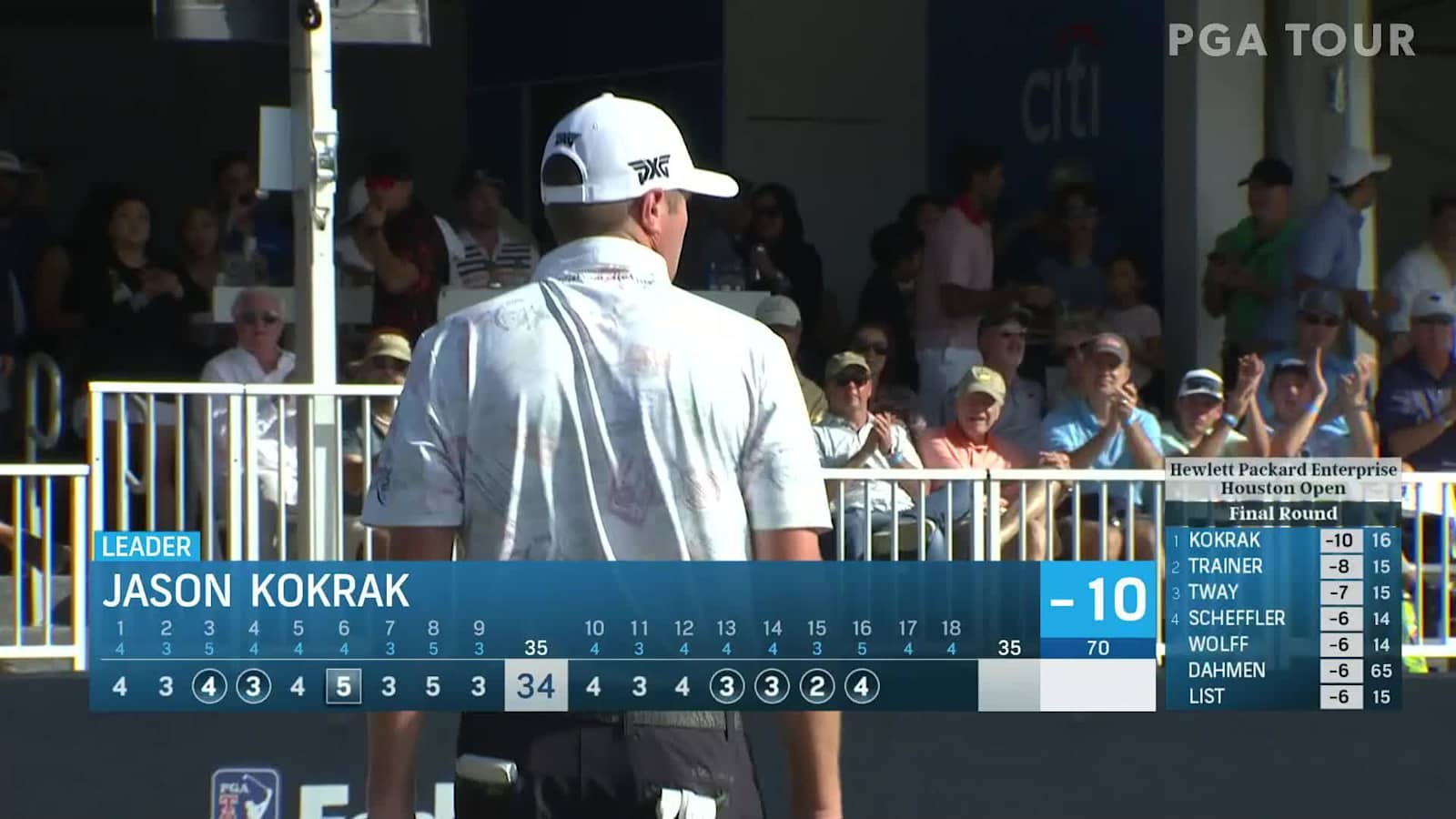Jason Kokrak's fourth birdie in a row on the back nine at Houston Open