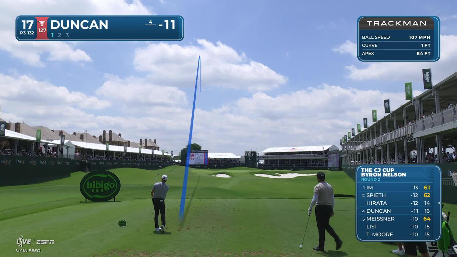 Tyler Duncan hits tee shot to 2 feet, sets up birdie on No. 17 at THE CJ CUP