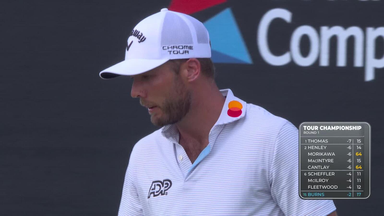 Sam Burns makes birdie on No. 18 at TOUR Championship