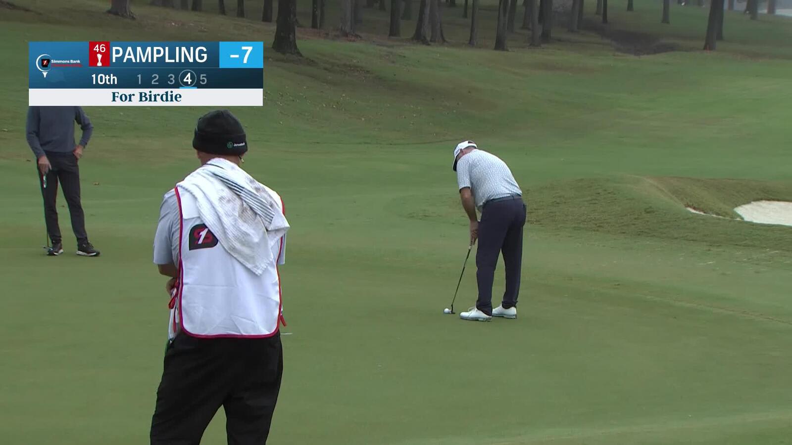 Rod Pampling makes birdie on No. 10 at Simmons Bank Championship