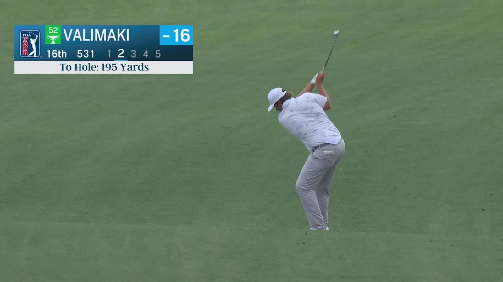 Sami Valimaki makes birdie on No. 16 at Houston Open