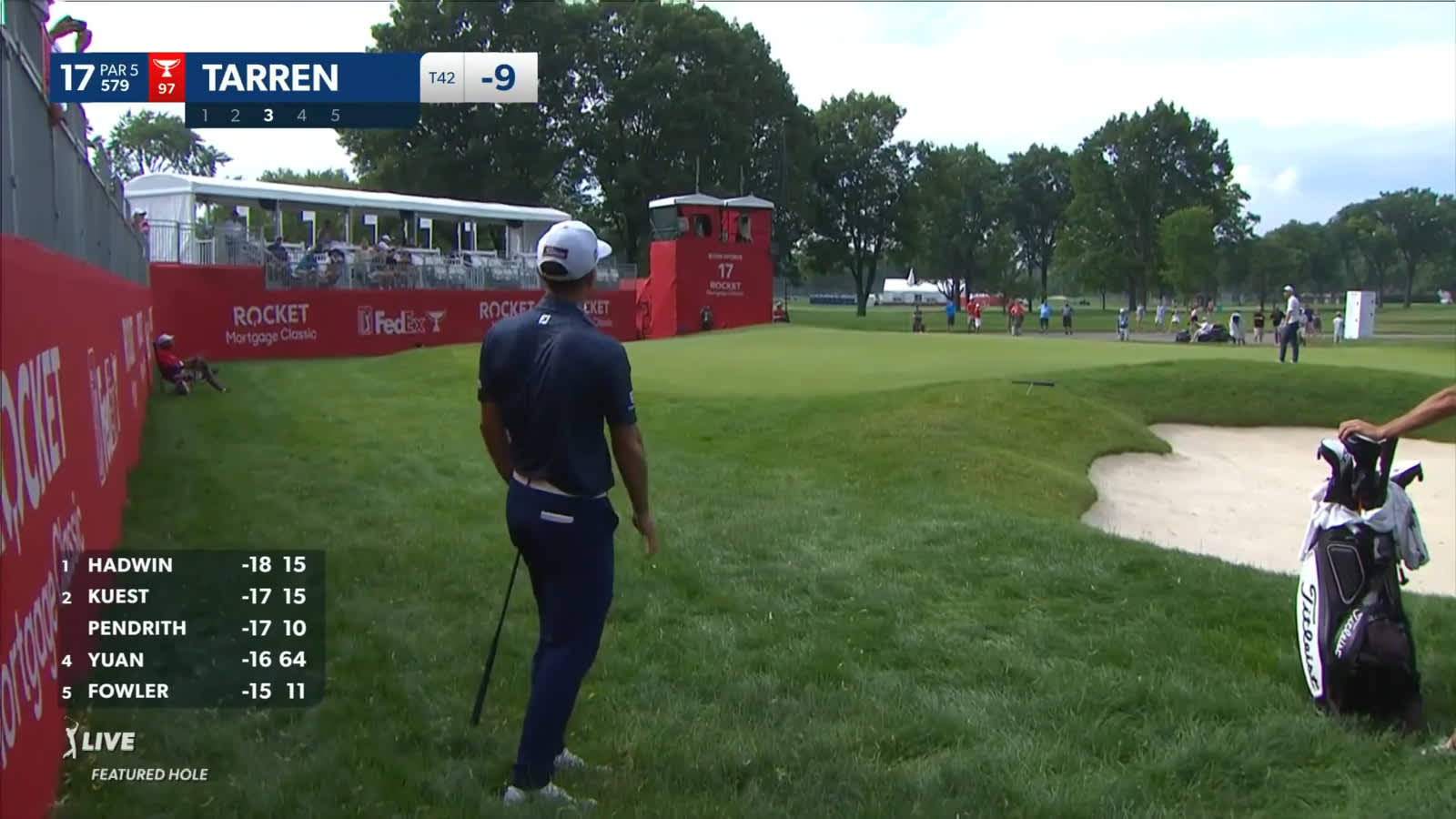 Callum Tarren gets up-and-down from rough for birdie at Rocket Mortgage