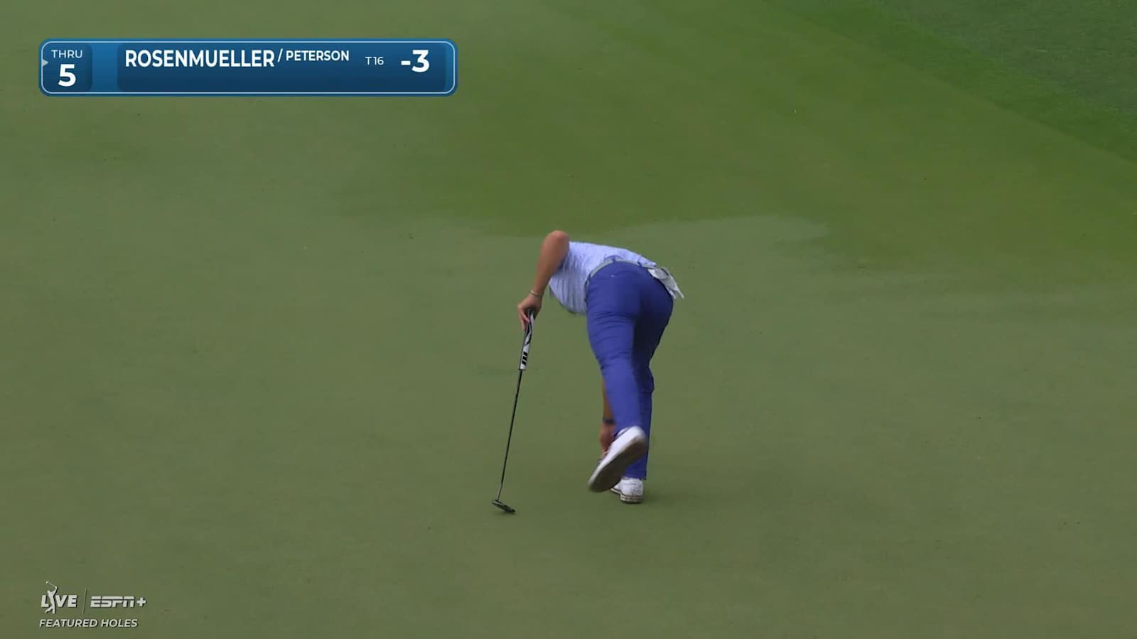 Thomas Rosenmueller makes birdie on No. 14 at Zurich Classic