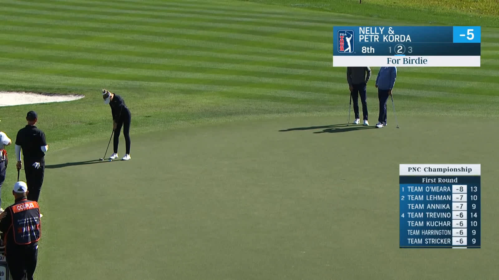 Nelly Korda rolls in long-range birdie putt at PNC Championship