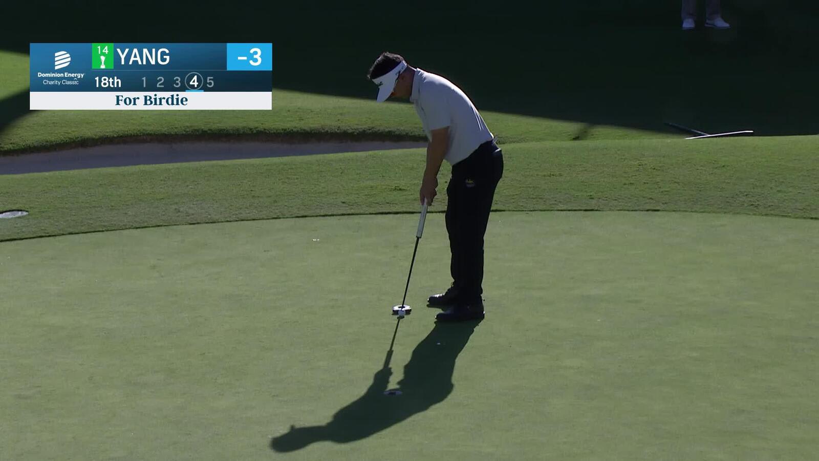 Y.E. Yang makes birdie on No. 18 at Dominion Energy Charity Classic