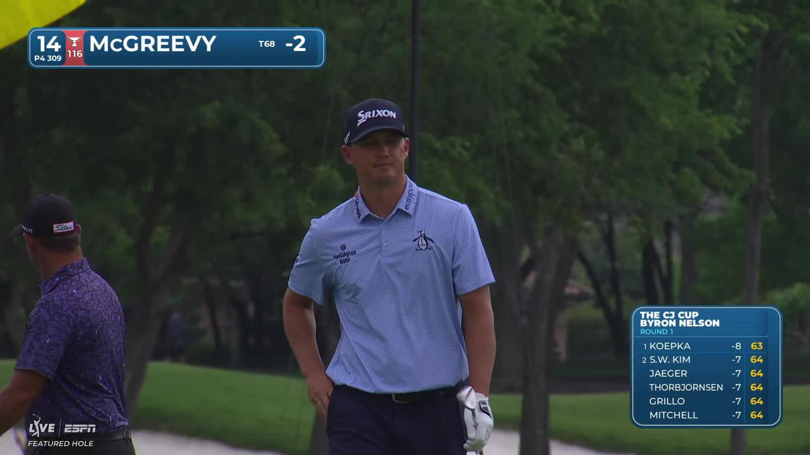 Max McGreevy sinks 10-foot birdie putt on No. 14 at THE CJ CUP