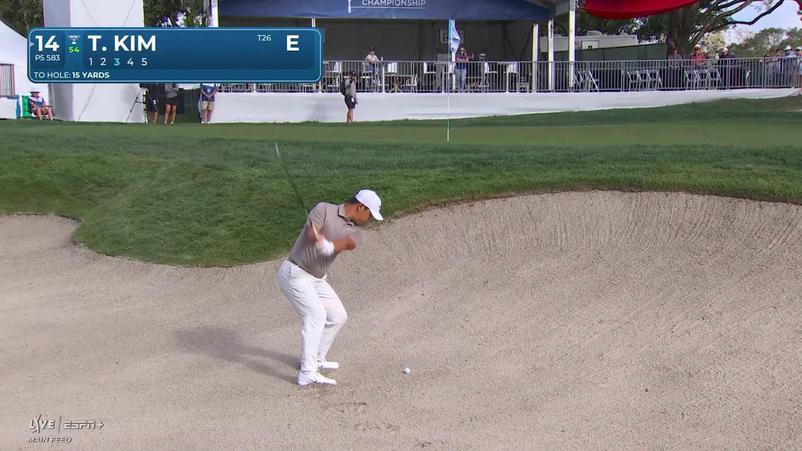 Tom Kim makes birdie on No. 14 at Valspar