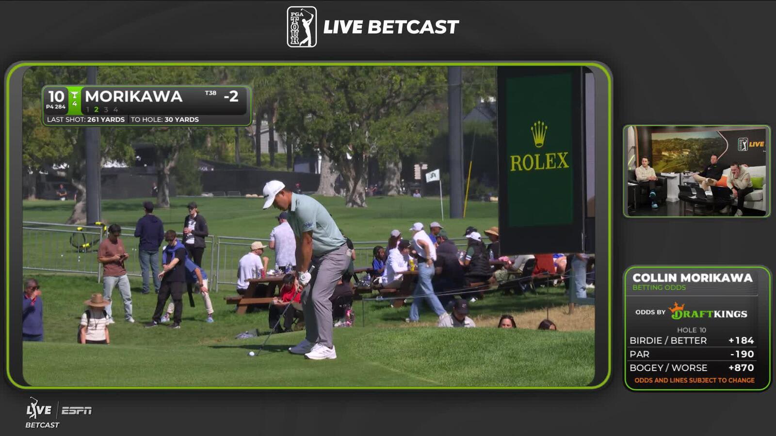 Collin Morikawa sinks 17-foot birdie putt on No. 10 at The Genesis