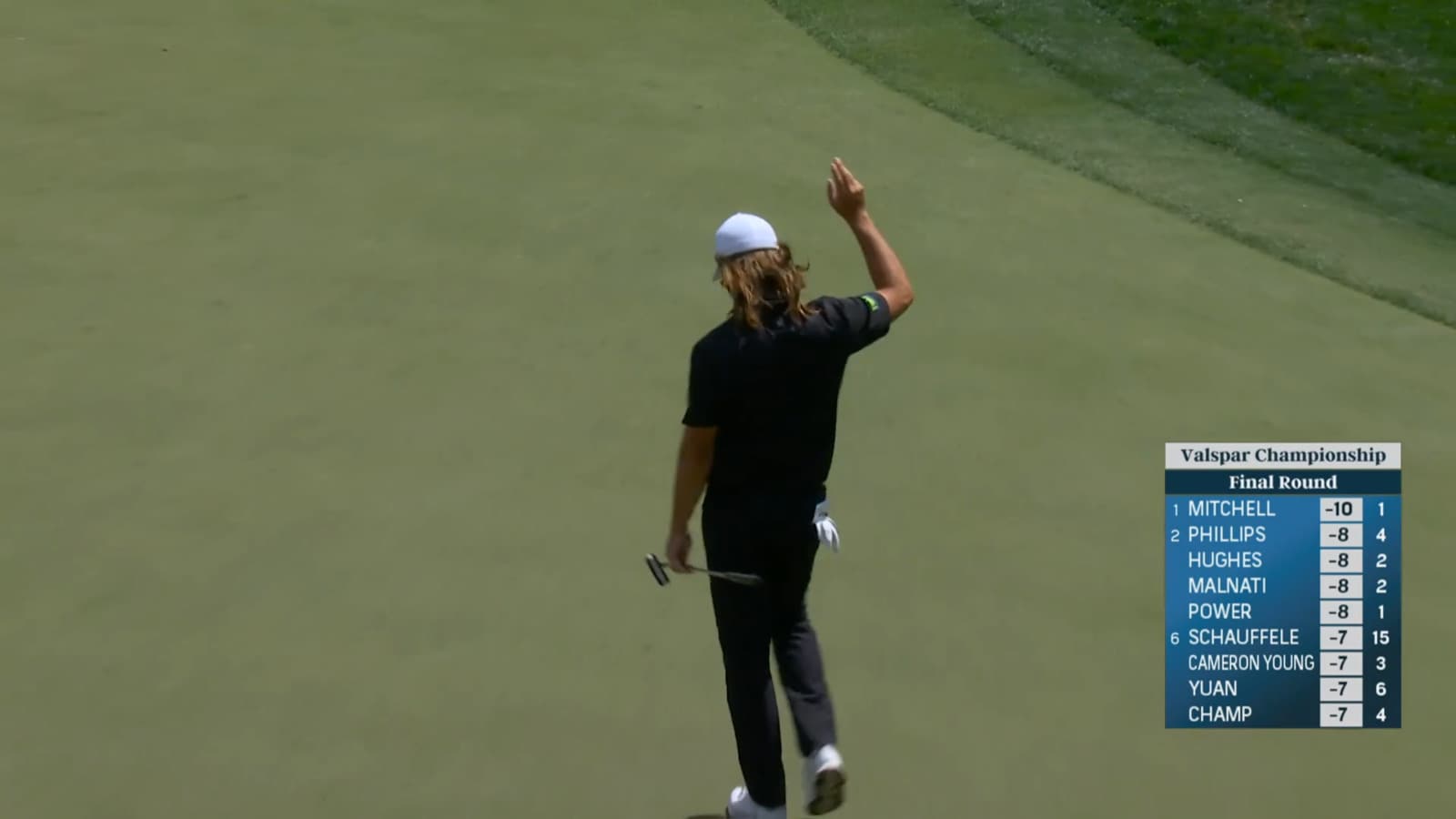 Aaron Baddeley holes birdie putt from 38-feet at Valspar