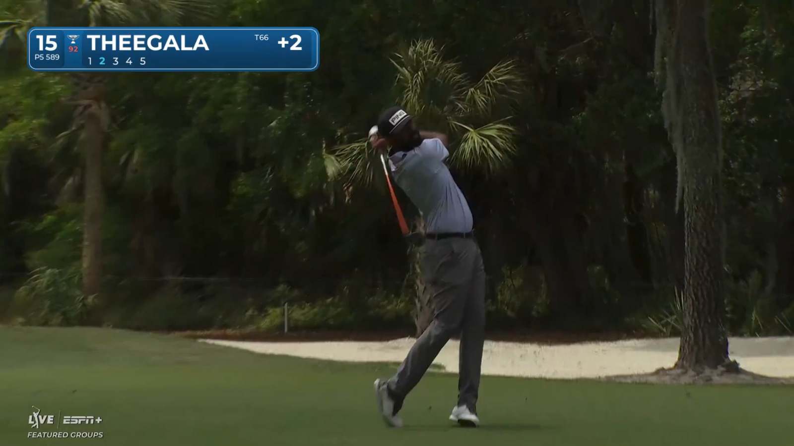 Sahith Theegala blasts approach shot to set up eventual birdie at RBC Heritage