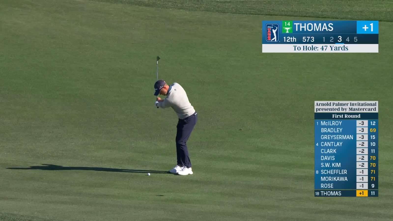 Justin Thomas gets up-and-down for birdie at Arnold Palmer