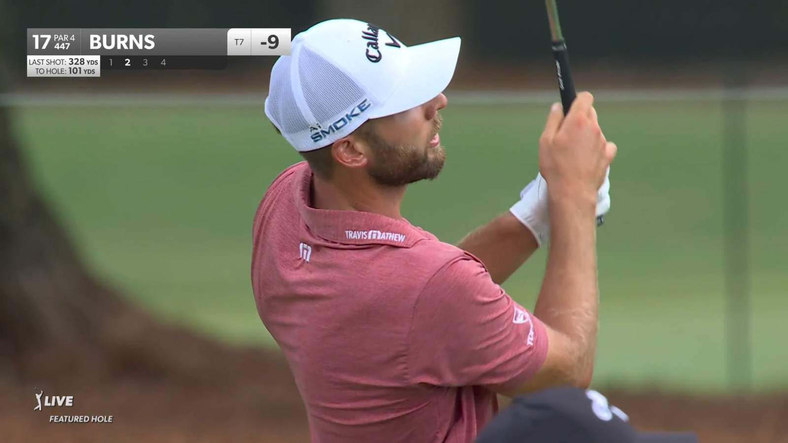 Sam Burns uses the hill to set up birdie at TOUR Championship