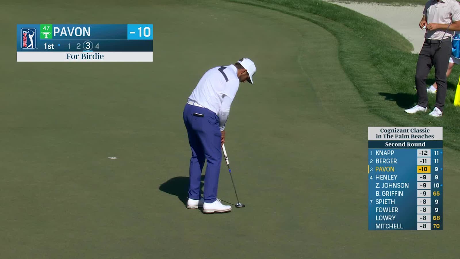 Matthieu Pavon converts birdie chance at Cognizant Classic