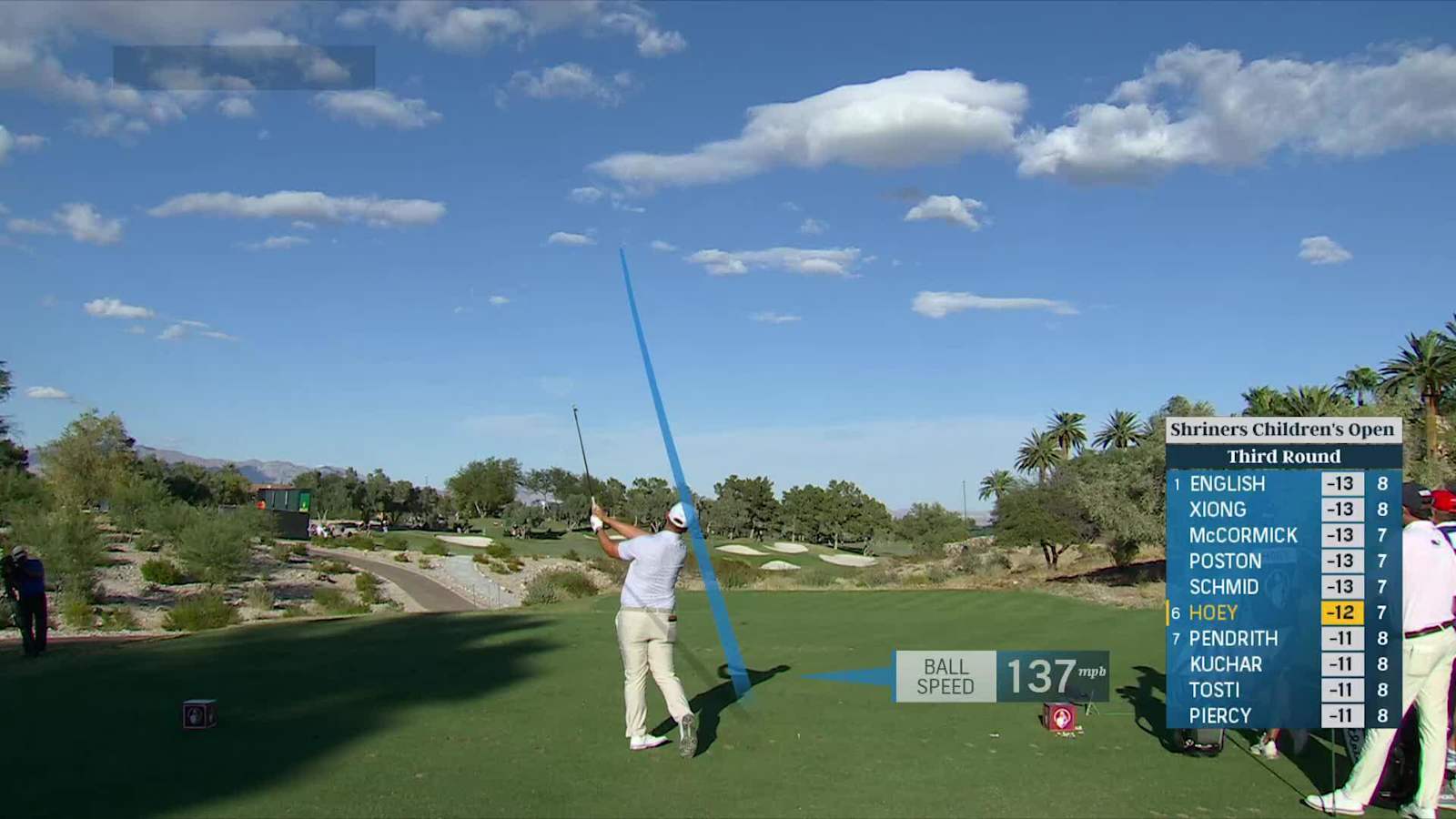 Rico Hoey sinks a 21-foot birdie putt at Shriners Children's Open