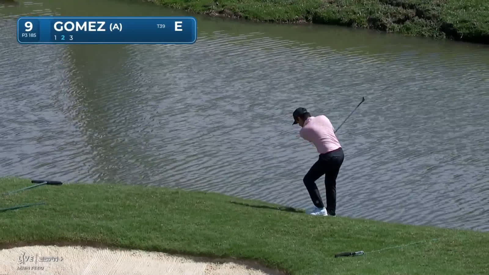 Gerardo Gomez holes chip shot from rough at Mexico Open