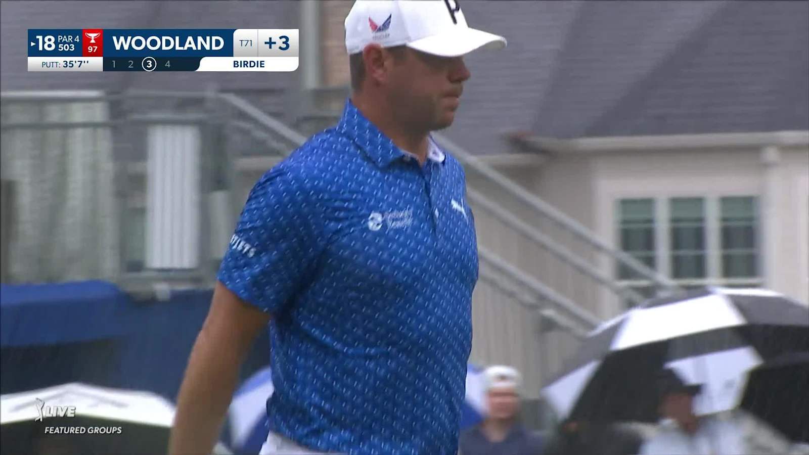 Gary Woodland buries 35-footer for birdie at Wyndham