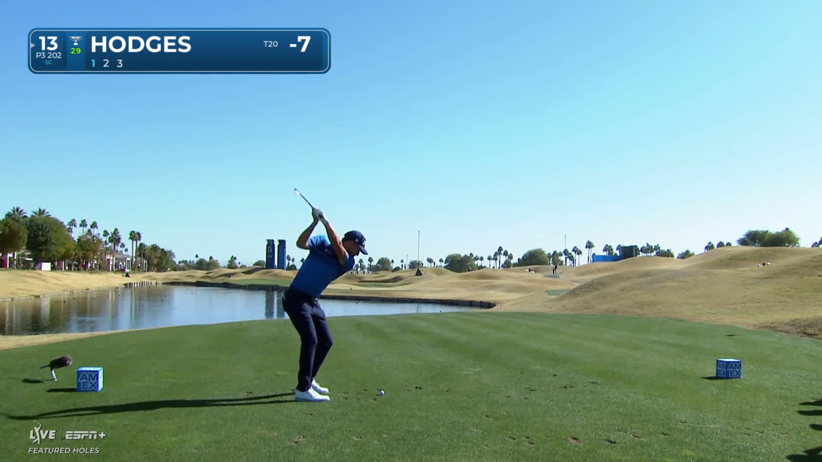 Lee Hodges' quality tee shot leads to birdie at The American Express