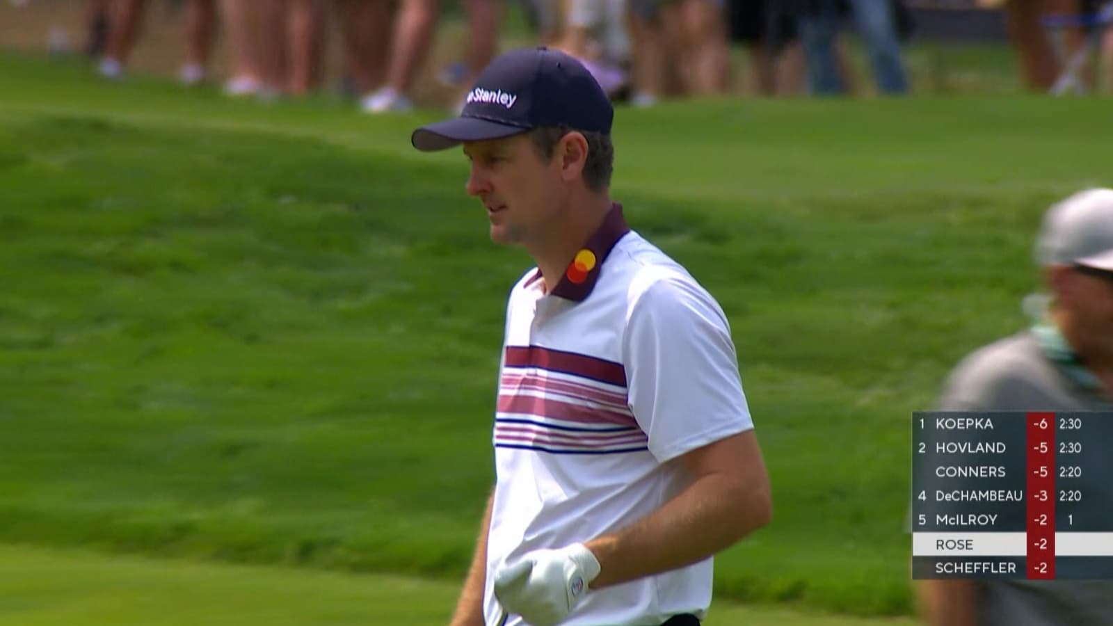 Justin Rose sticks it tight to set up birdie at the PGA Championship