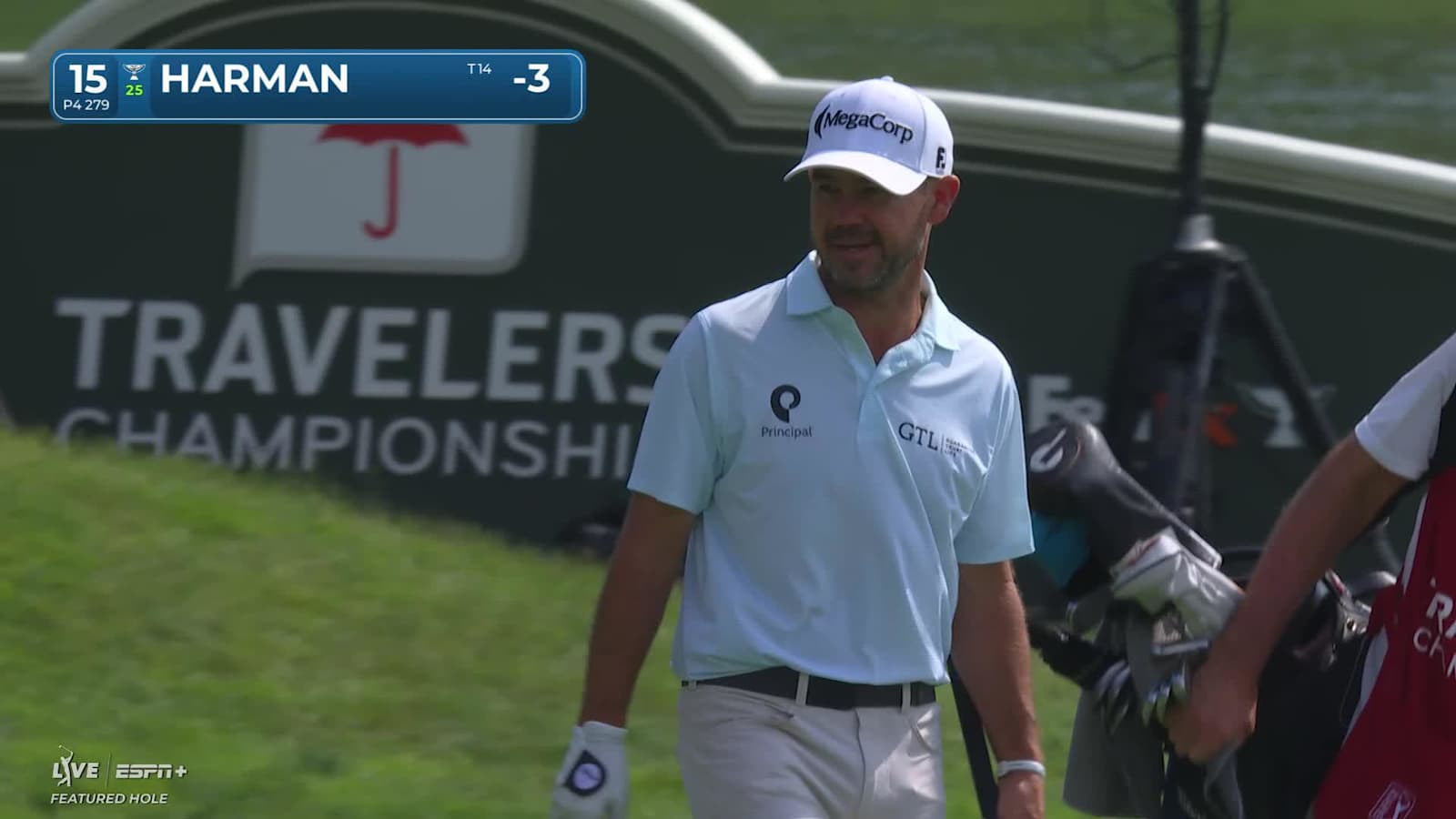 Brian Harman makes birdie on No. 15 at Travelers
