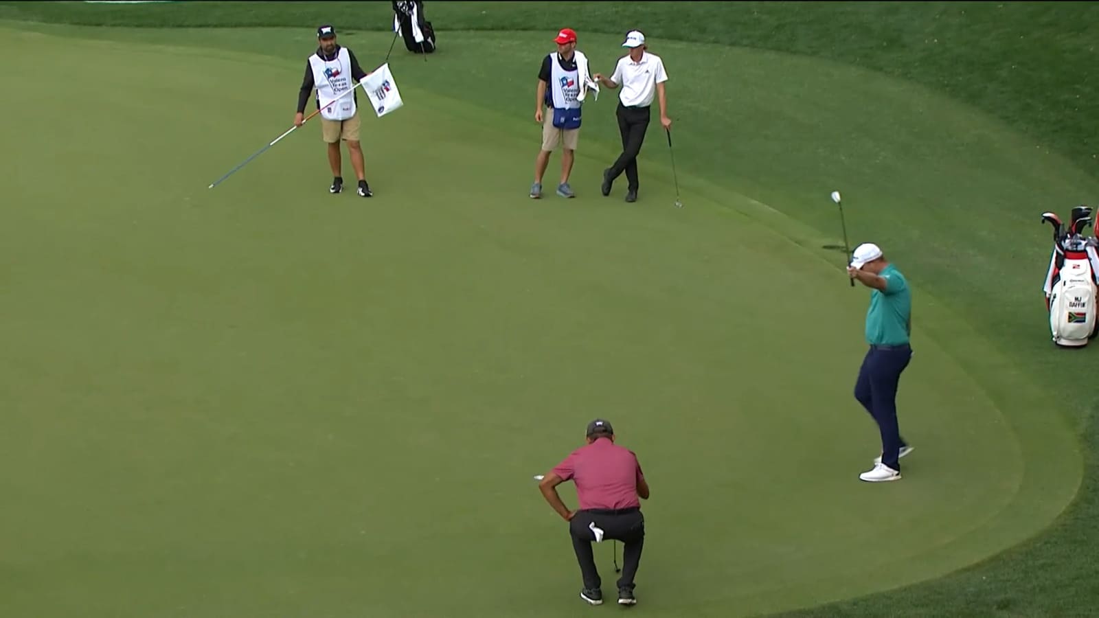 MJ Daffue holes eagle on No. 18 at Valero