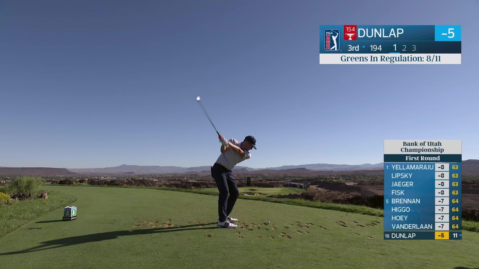 Nick Dunlap sinks 39-foot birdie putt on No. 3 at Bank of Utah