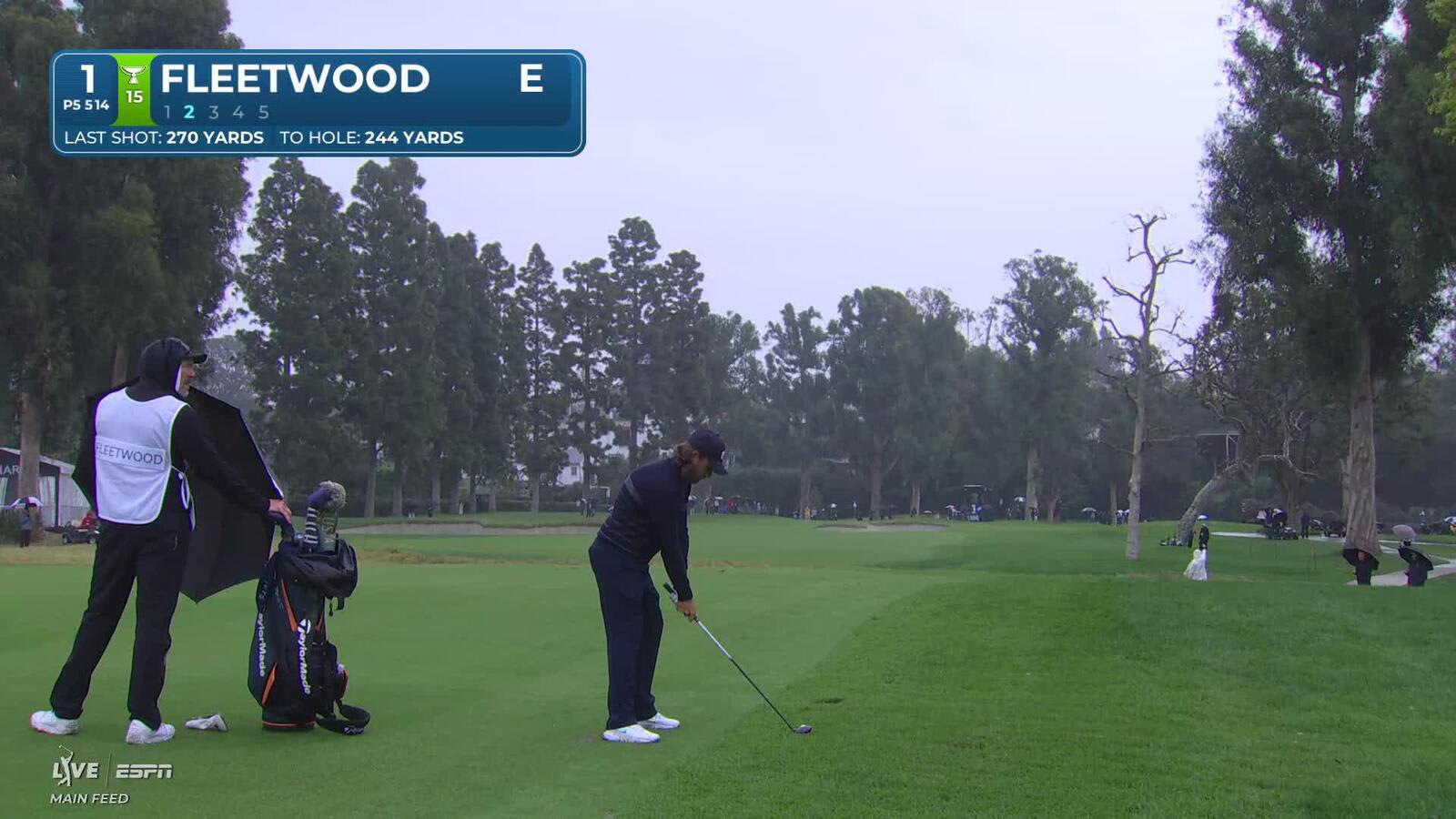 Tommy Fleetwood sinks 11-foot birdie putt on No. 1 at The Genesis