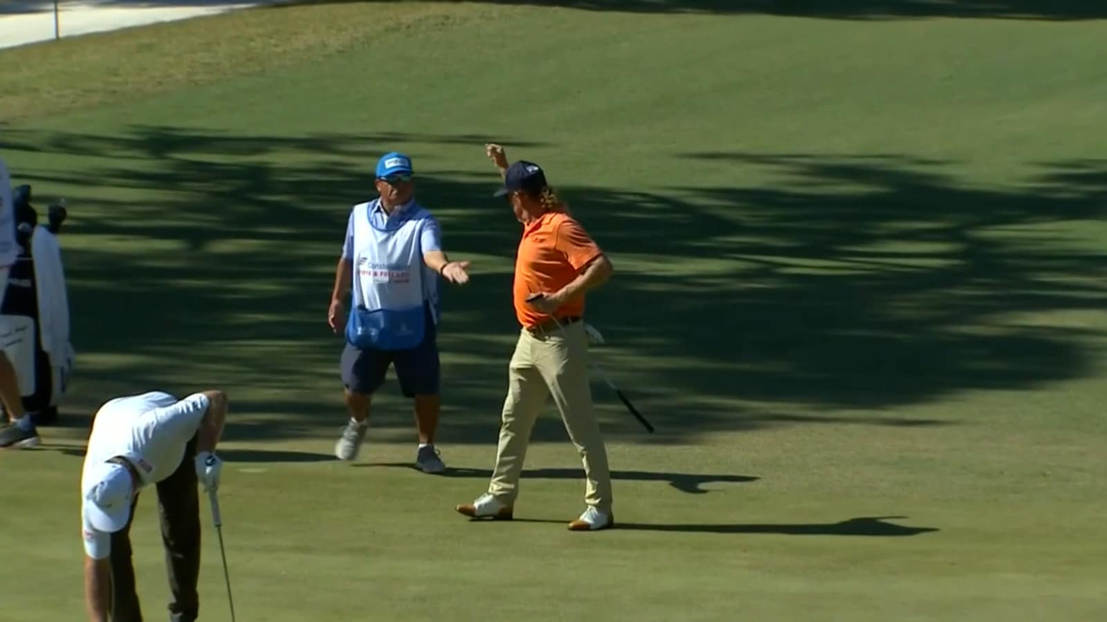 Miguel Angel Jiménez holes out for birdie at FURYK & FRIENDS