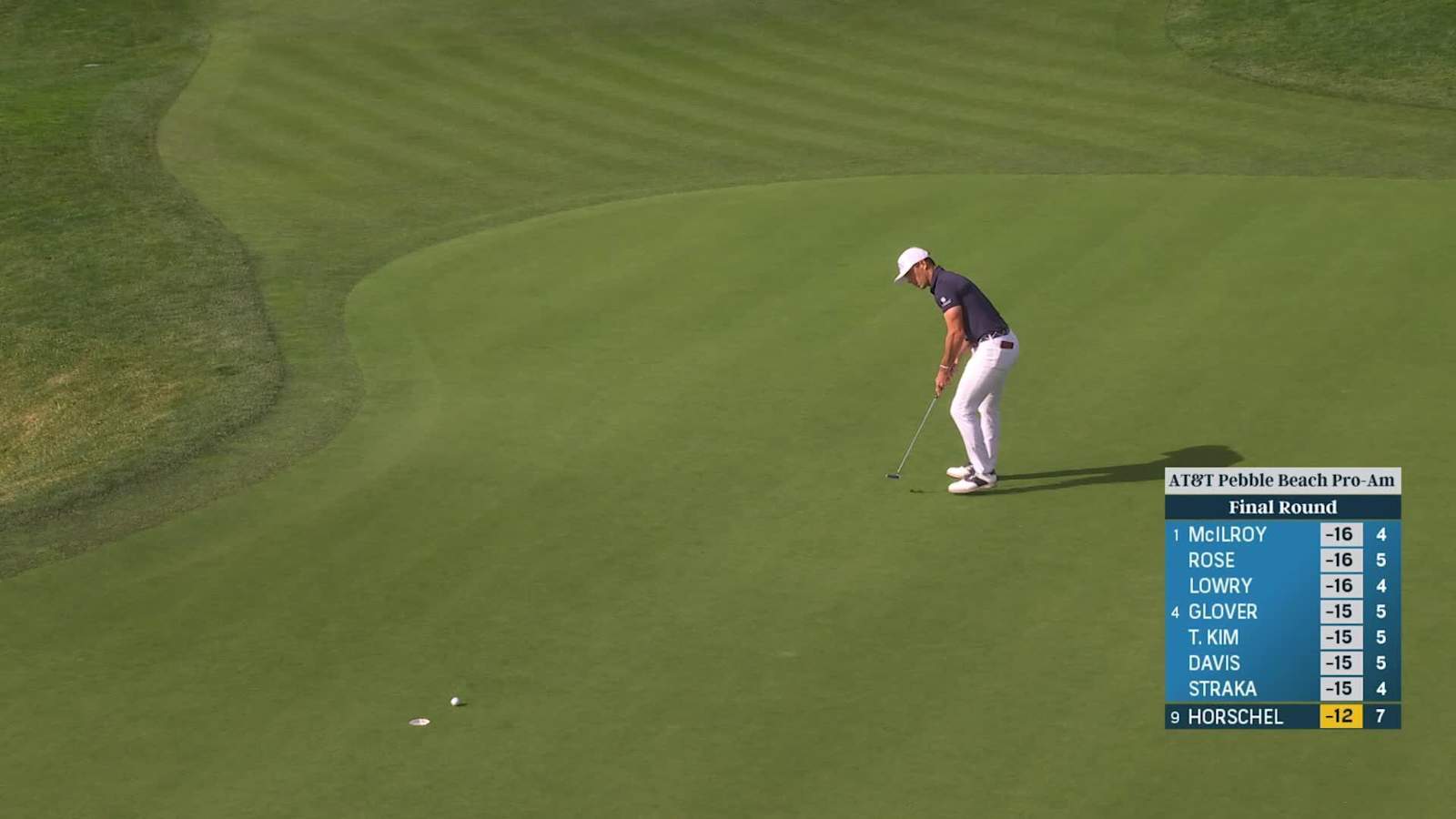 Billy Horschel holes 18-footer for birdie at AT&T Pebble Beach